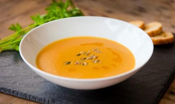 Le velouté de potimarron au Reblochon